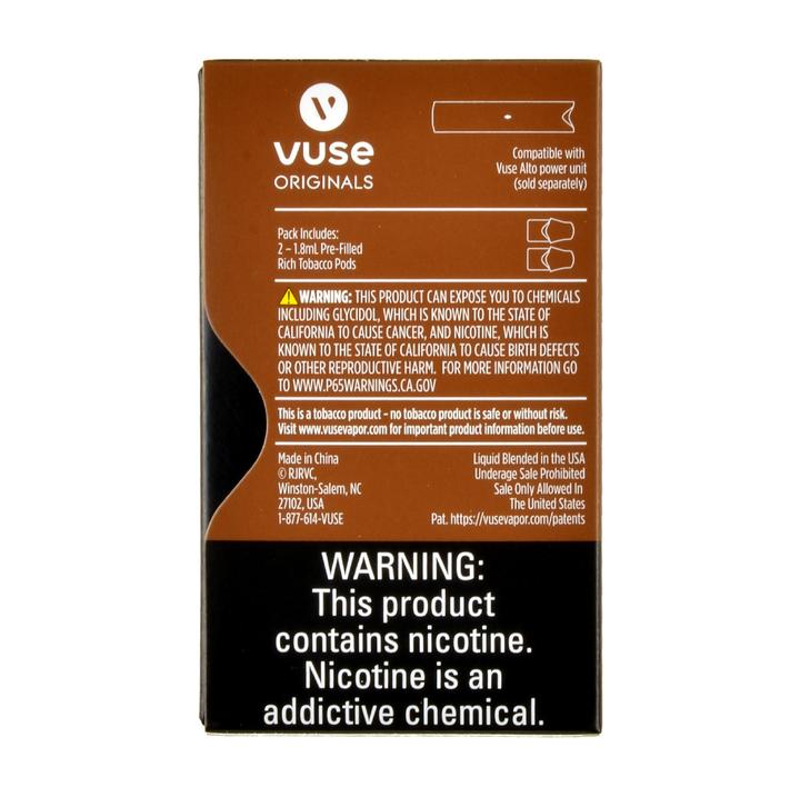 VUSE Alto Pods Rich Tobacco - ZiiP Pods In Stock ...