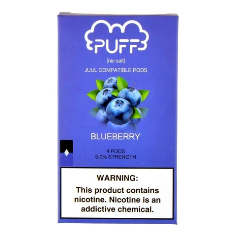 Puff Blueberry 4 Pods - ZiiP Pods In Stock - Compatible Juul Low Price Onli...