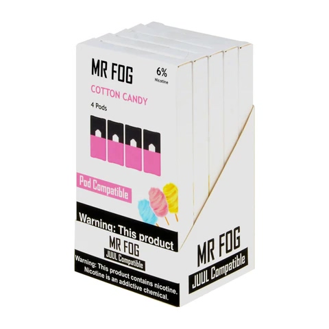 elf bar vape uk Mr Fog Cotton Candy 4 Pods - ZiiP Pods In Stock